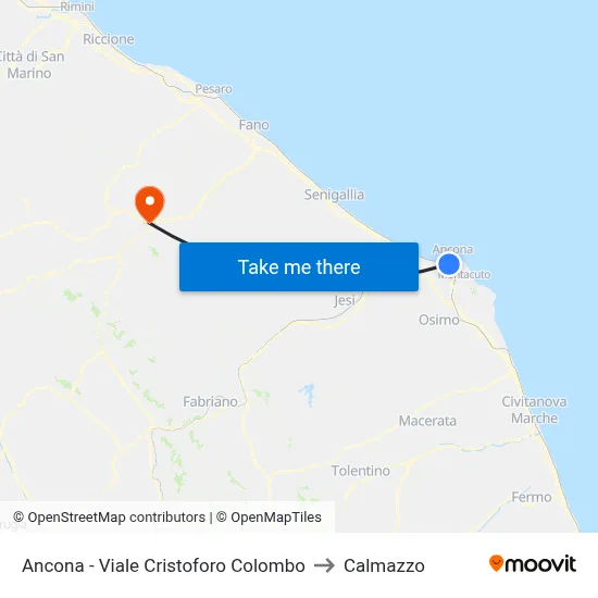 Ancona - Christopher Columbus Avenue to Calmazzo map