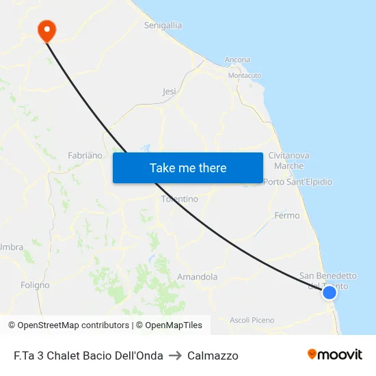Stop 3 Bacio Dell'Onda Beach Resort to Calmazzo map