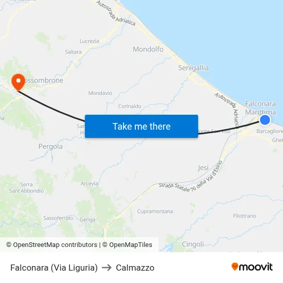Falconara (Via Liguria) to Calmazzo map