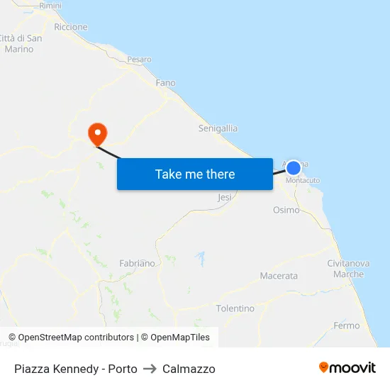 Kennedy Square - Port to Calmazzo map