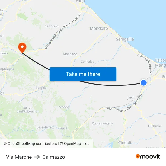 Marche Street to Calmazzo map