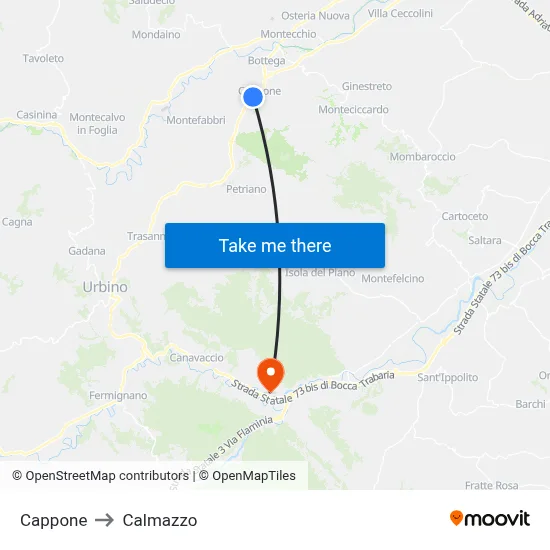 Cappone to Calmazzo map