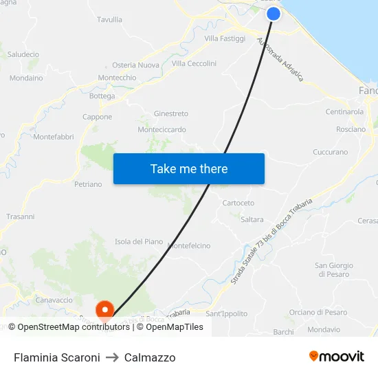 Flaminia Scaroni to Calmazzo map