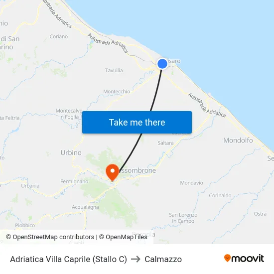 Adriatica Villa Caprile (Bay C) to Calmazzo map