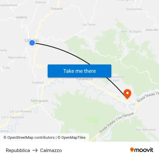 Republic to Calmazzo map