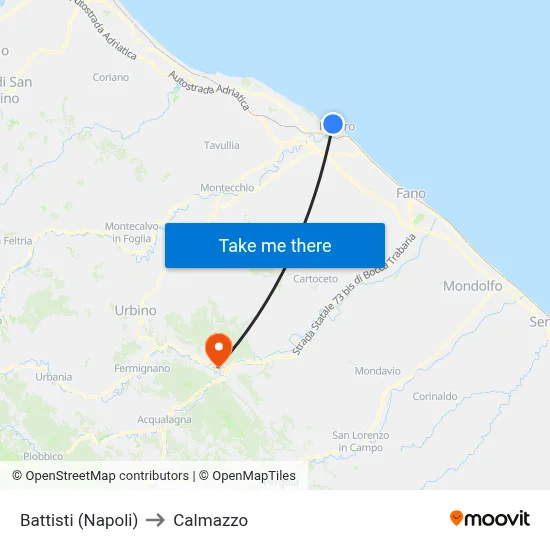 Battisti (Naples) to Calmazzo map