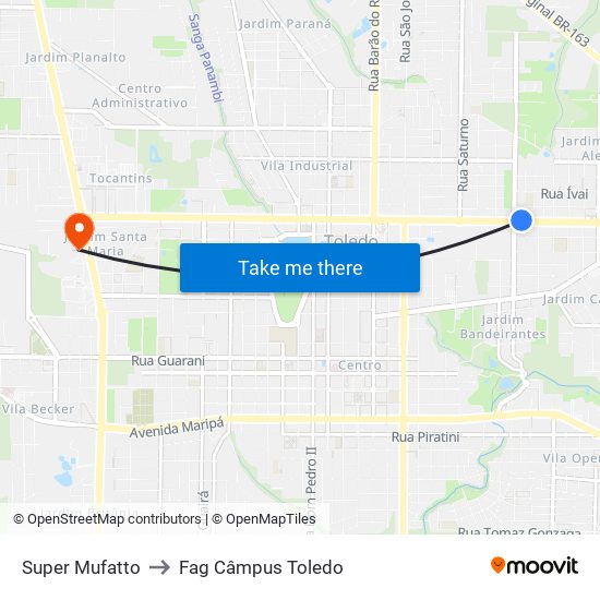 Super Mufatto to Fag Câmpus Toledo map