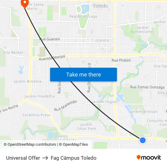 Universal Offer to Fag Câmpus Toledo map