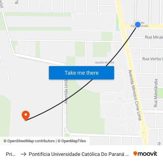 Primato to Pontifícia Universidade Católica Do Paraná Pucpr - Campus Toledo map