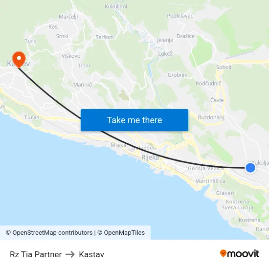 Rz Tia Partner to Kastav map