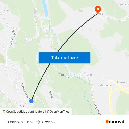 D.Drenova 1 Bok to Grobnik map