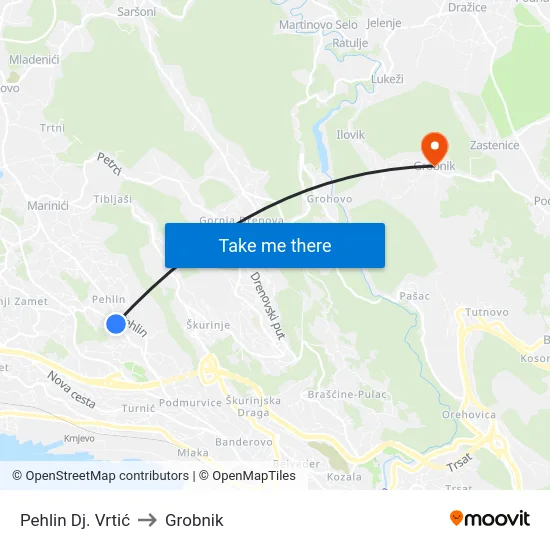 Pehlin Dj. Vrtić to Grobnik map