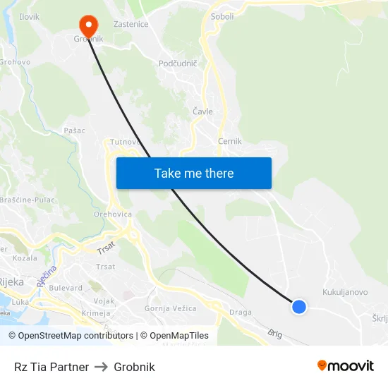 Rz Tia Partner to Grobnik map