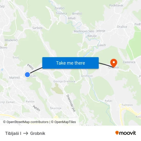 Tibljaši I to Grobnik map