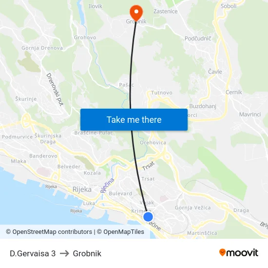 D.Gervaisa 3 to Grobnik map