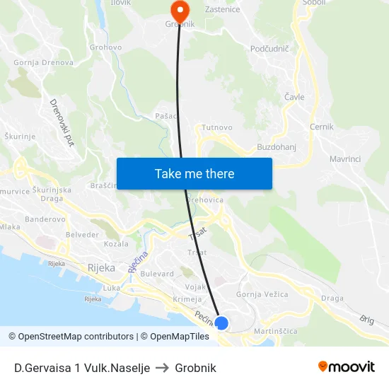 D.Gervaisa 1 Vulk.Naselje to Grobnik map