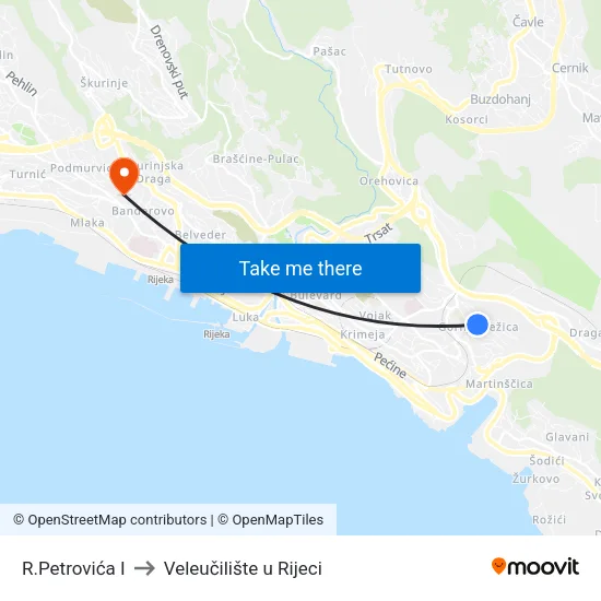 R.Petrovića I to Veleučilište u Rijeci map