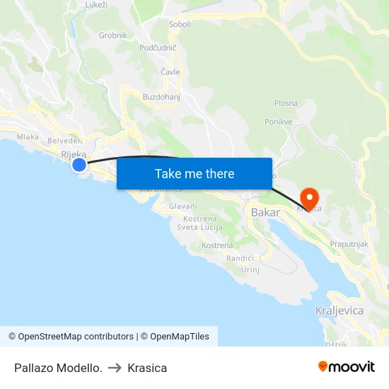Pallazo Modello. to Krasica map