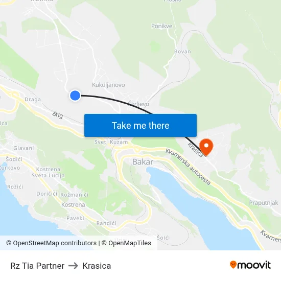 Rz Tia Partner to Krasica map