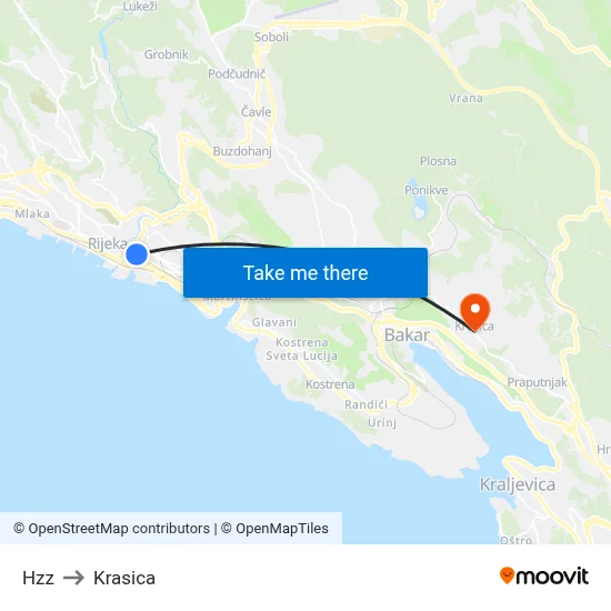 Hzz to Krasica map