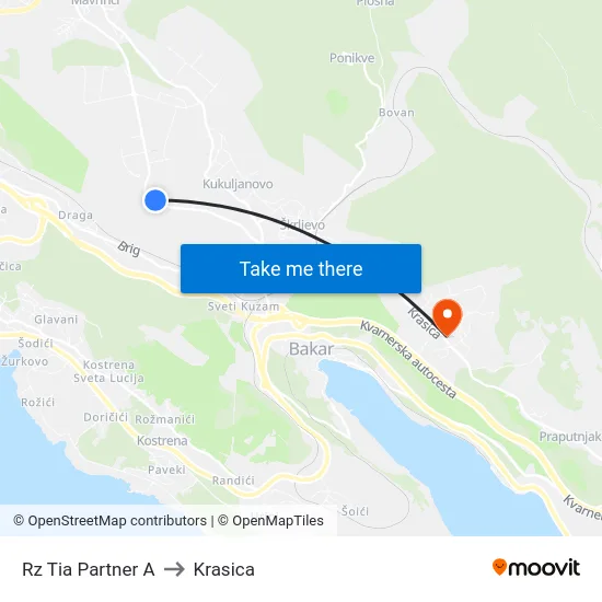 Rz Tia Partner A to Krasica map