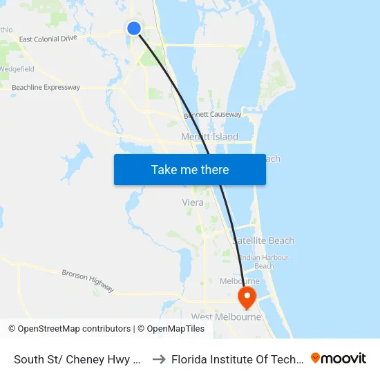 South St/ Cheney Hwy @ Aldis to Florida Institute Of Technology map