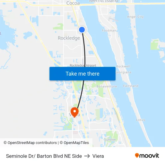 Seminole Dr/ Barton Blvd NE Side to Viera map