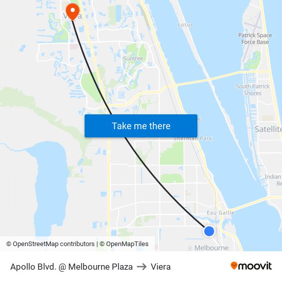 Apollo Blvd. @ Melbourne Plaza to Viera map