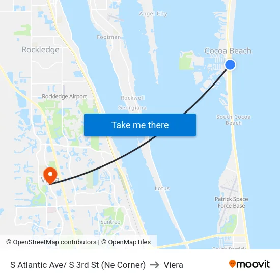S Atlantic Ave/ S 3rd St (Ne Corner) to Viera map