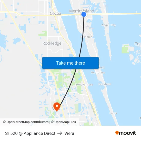 Sr 520 @ Appliance Direct to Viera map