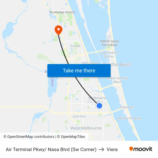 Air Terminal Pkwy/ Nasa Blvd (Sw Corner) to Viera map