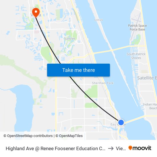 Highland Ave @ Renee Foosener Education Center to Viera map