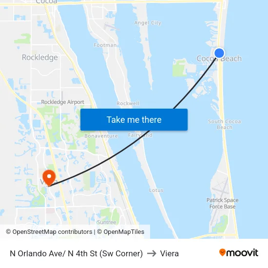 N Orlando Ave/ N 4th St (Sw Corner) to Viera map