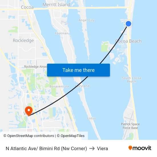 N Atlantic Ave/ Bimini Rd (Nw Corner) to Viera map