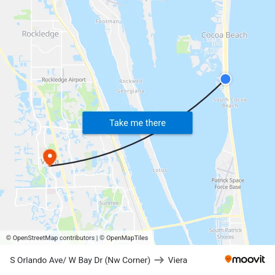 S Orlando Ave/ W Bay Dr (Nw Corner) to Viera map