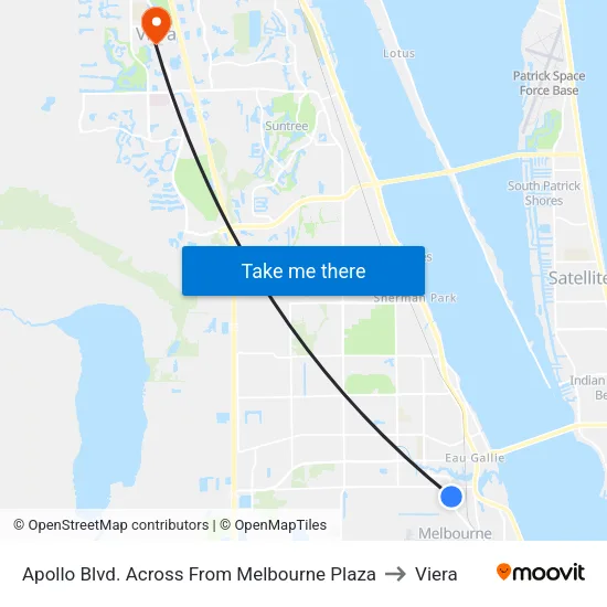 Apollo Blvd. Across From Melbourne Plaza to Viera map
