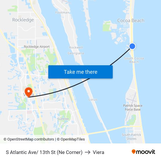 S Atlantic Ave/ 13th St (Ne Corner) to Viera map