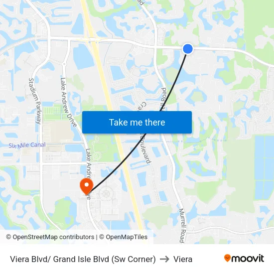 Viera Blvd/ Grand Isle Blvd (Sw Corner) to Viera map