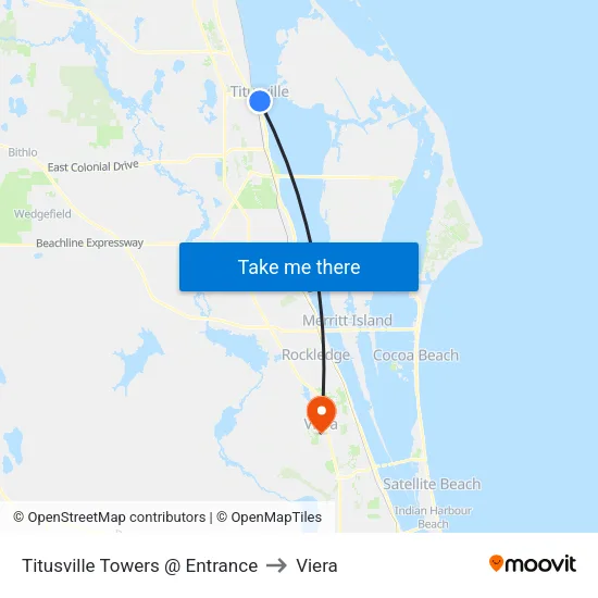 Titusville Towers @ Entrance to Viera map