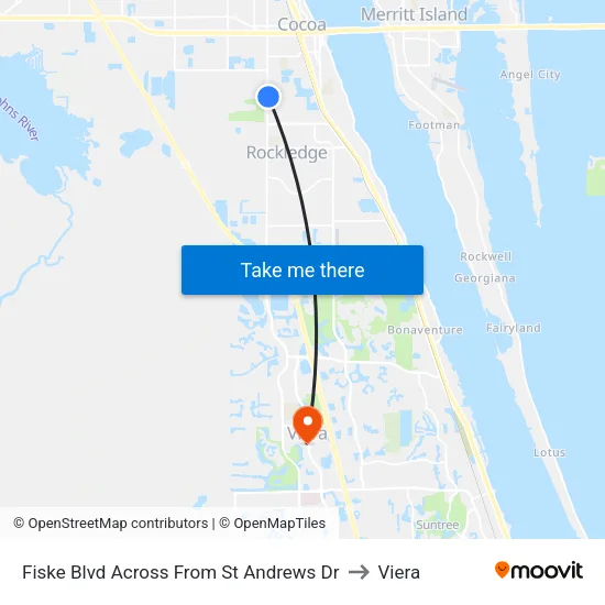 Fiske Blvd Across From St Andrews Dr to Viera map