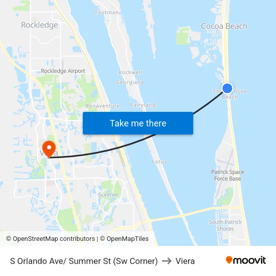 S Orlando Ave/ Summer St (Sw Corner) to Viera map