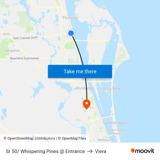 Sr 50/ Whispering Pines @ Entrance to Viera map