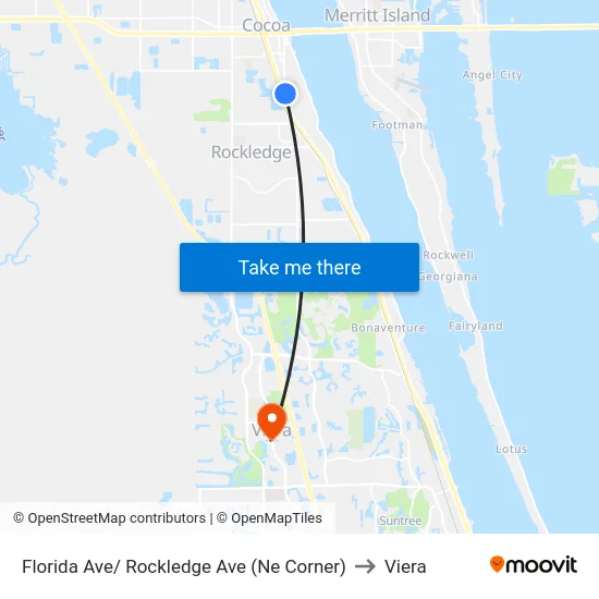 Florida Ave/ Rockledge Ave (Ne Corner) to Viera map