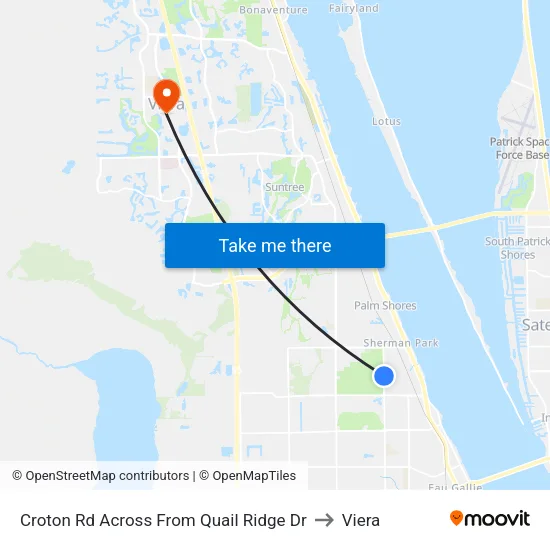 Croton Rd Across From Quail Ridge Dr to Viera map