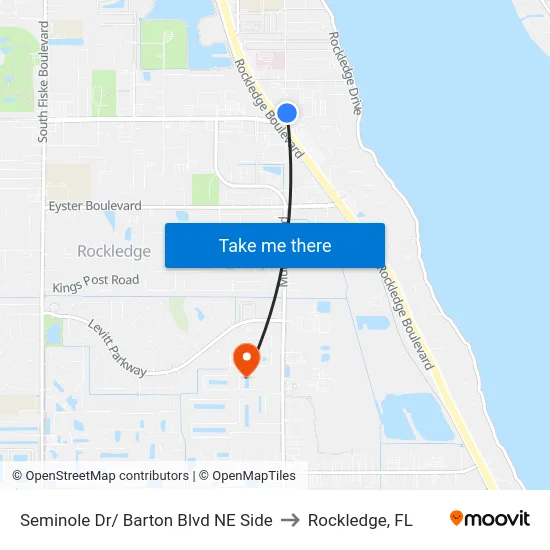 Seminole Dr/ Barton Blvd NE Side to Rockledge, FL map