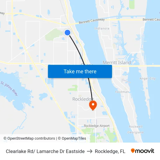 Clearlake Rd/ Lamarche Dr Eastside to Rockledge, FL map