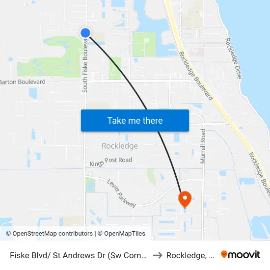 Fiske Blvd/ St Andrews Dr (Sw Corner) to Rockledge, FL map