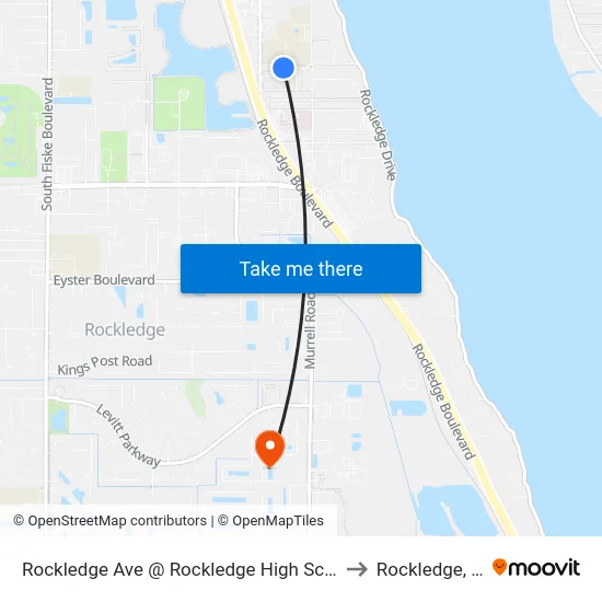 Rockledge Ave @ Rockledge High School to Rockledge, FL map