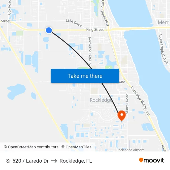 Sr 520 / Laredo Dr to Rockledge, FL map