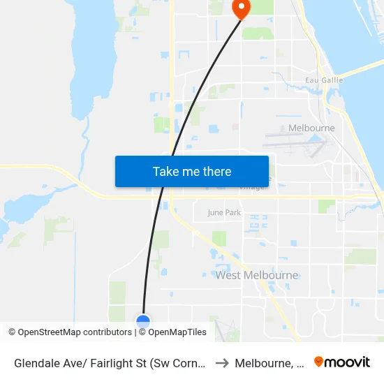 Glendale Ave/ Fairlight St (Sw Corner) to Melbourne, FL map